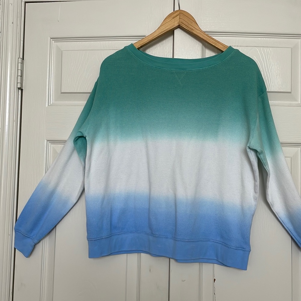 Splendid Thermal Knit Tie Due Long Sleeve Top S